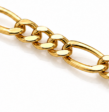9ct Gold Kids Figaro ID Bracelet – 6.5”