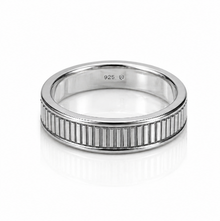 Sterling Silver Ridged Spinner Ring