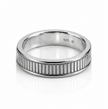 Sterling Silver Ridged Spinner Ring