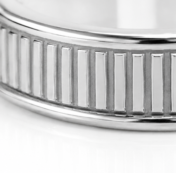 Sterling Silver Ridged Spinner Ring