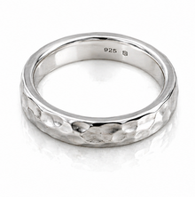 Hammered Sterling Silver Unisex Band Ring