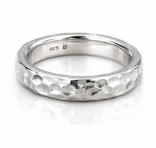 Hammered Sterling Silver Unisex Band Ring
