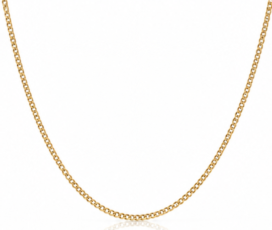 9ct Yellow Gold 1mm Curb Chain Necklace