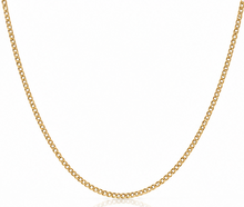9ct Yellow Gold 1mm Curb Chain Necklace