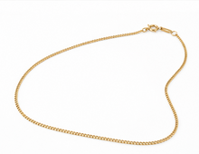 9ct Yellow Gold 1mm Curb Chain Necklace