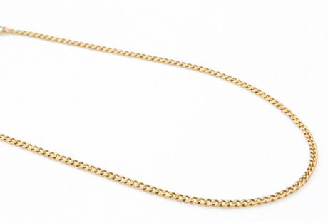 9ct Yellow Gold 1mm Curb Chain Necklace