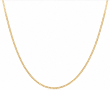 9ct Yellow Gold Diamond Cut Curb Chain (0.70mm)
