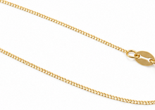 9ct Yellow Gold Diamond Cut Curb Chain (0.70mm)