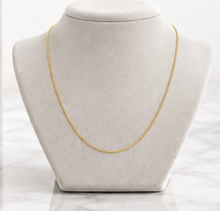 9ct Yellow Gold Diamond Cut Curb Chain (0.70mm)