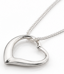 Sterling Silver Slip-On Heart Pendant Necklace