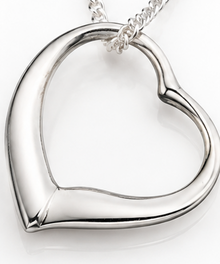 Sterling Silver Slip-On Heart Pendant Necklace