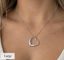 Sterling Silver Slip-On Heart Pendant Necklace