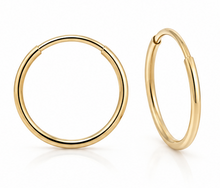 9ct Yellow Gold 12mm Hoop Earrings