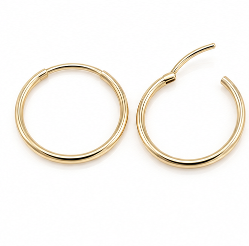 9ct Yellow Gold 12mm Hoop Earrings