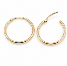 9ct Yellow Gold 12mm Hoop Earrings