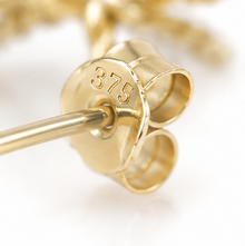 9ct Yellow Gold Rope Bow Stud Earrings