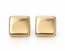 9ct Yellow Gold Square Stud Earrings