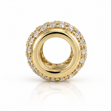 9ct Yellow Gold Cubic Zirconia Pavé Bead Charm
