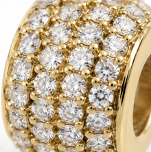 9ct Yellow Gold Cubic Zirconia Pavé Bead Charm