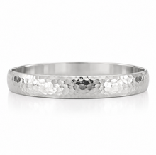 Sterling Silver 8mm Hammered Stacker Bangle