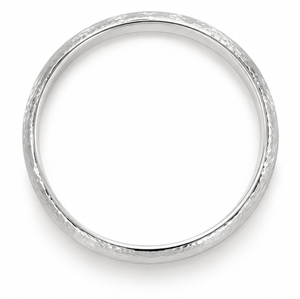 Sterling Silver 8mm Hammered Stacker Bangle