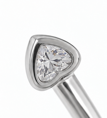 Sterling Silver Cubic Zirconia Heart Torque Bangle