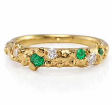 18ct Gold Vermeil Emerald & Lab-Grown Diamond Ring
