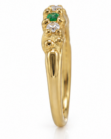 18ct Gold Vermeil Emerald & Lab-Grown Diamond Ring