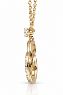 Diamonfire Sterling Silver Gold-Plated CZ Interlinked Circle Necklace