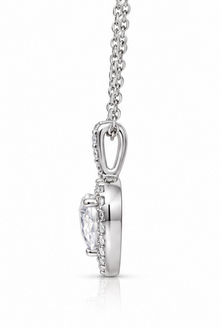 Diamonfire Sterling Silver 1.13ct CZ Pavé Heart Pendant