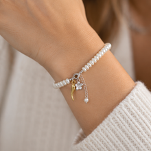 Banyan Sterling Silver Freshwater Pearl Charm Bracelet