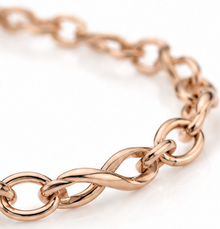 9ct Rose Gold Juliette Link Bracelet 19cm