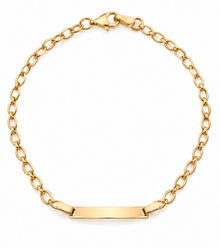 9ct Yellow Gold Engravable ID Bracelet 19cm
