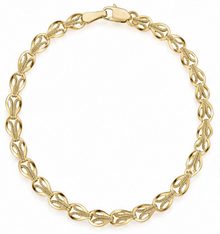 Gold 9ct Yellow Gold Stampato Link Bracelet 19cm