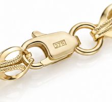Gold 9ct Yellow Gold Stampato Link Bracelet 19cm