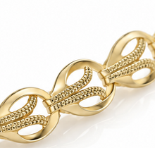 Gold 9ct Yellow Gold Stampato Link Bracelet 19cm