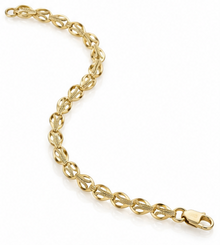 Gold 9ct Yellow Gold Stampato Link Bracelet 19cm