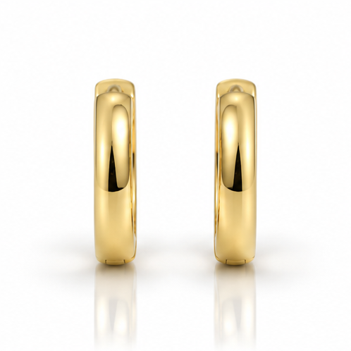 9ct Yellow Gold Huggie Hoop Earrings