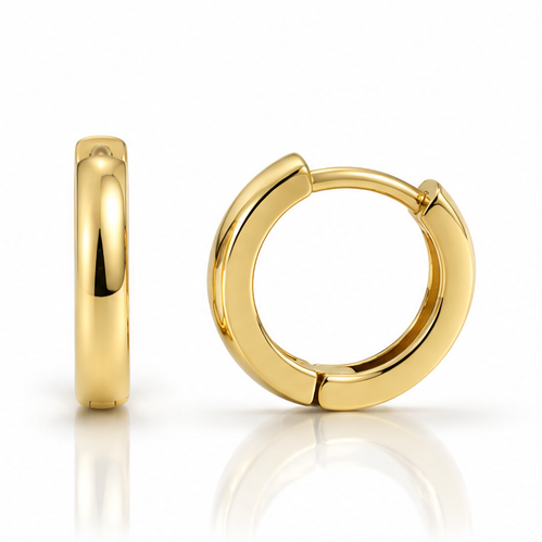 9ct Yellow Gold Huggie Hoop Earrings