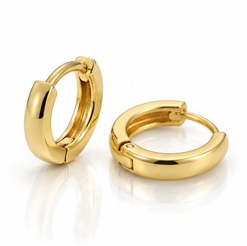 9ct Yellow Gold Huggie Hoop Earrings