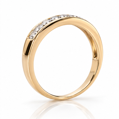 9ct Yellow Gold 0.25ct Diamond Half Eternity Ring