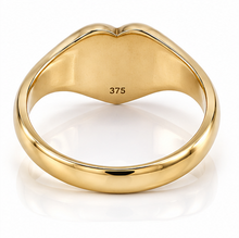 9ct Yellow Gold Diamond Heart Signet Ring