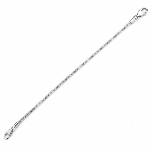 Sterling Silver Foxtail Bead Charm Bracelet