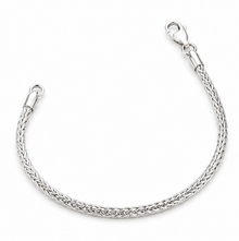 Sterling Silver Foxtail Bead Charm Bracelet