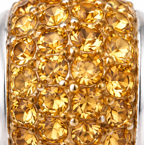 Sterling Silver Yellow Crystal Bead Charm