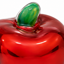 Sterling Silver Red Enamel Apple Bead Charm