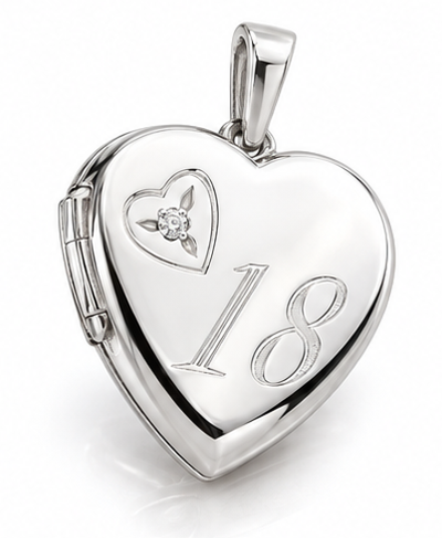 Heart Locket Front View Angled