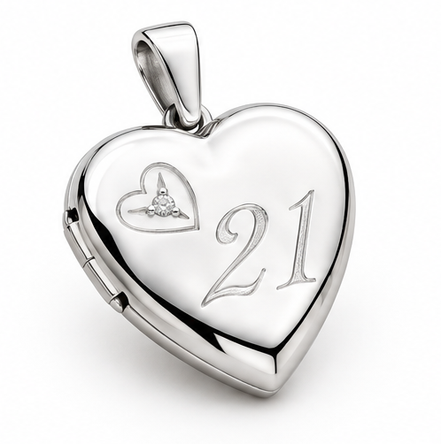 Heart Locket Front View Angled