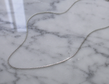 Sterling Silver Diamond Cut Curb Chain Necklace (Adjustable 41-46cm)
