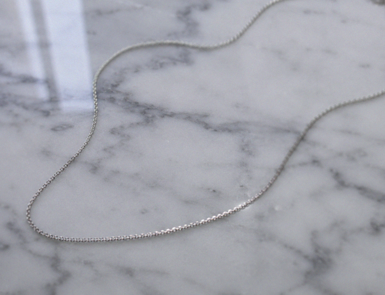 Sterling Silver Diamond Cut Curb Chain Necklace (Adjustable 41-46cm)